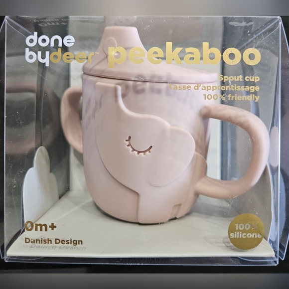 Food Grade Silicone Pink Baby Toddler Spout Cup Spoon Bowl Plate with Suction - Picture 12 of 13